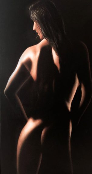 nude art, painting female nude, Confidence nude art
