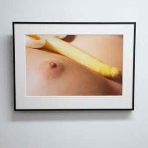 nude art, erotic art, asparagus egg breast nipple