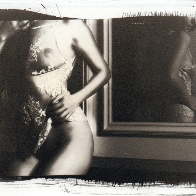 nude art, photography, Palladiotype, In the mirror