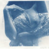 erotic art, cyanotype, tender embracement
