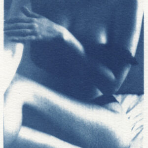 erotic art cyanotype blueprint sensual nude, my secret bubbles