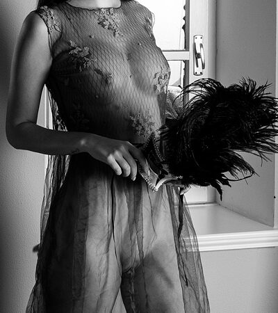 Masked girl sensual fine art photography