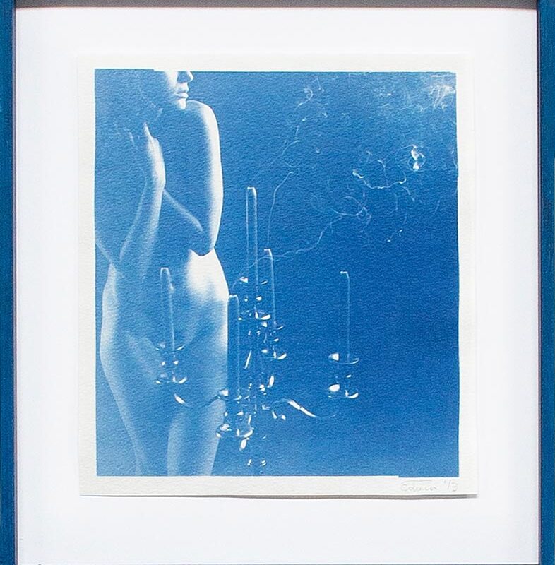 cyanotype fine art photography Edwin IJpeij candle